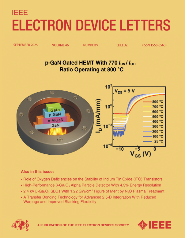 Cover of the September 2025 issue of IEEE Electron Device Letters featuring Chu&amp;rsquo;s research.