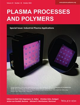 the October cover of the journal Plasma Processes and Polymers featuring the microcavity plasma devices to come from Eden's UIUC lab. The photograph is the face of a vacuum ultraviolet (VUV)-emitting lamp reflected by a 15 cm (6&amp;amp;rdquo;) diameter silicon wafer.
