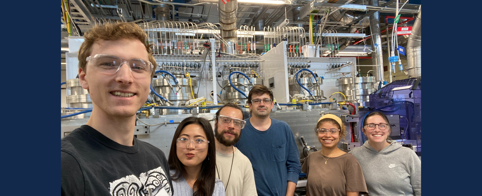 Birge with groupmates at July workshop